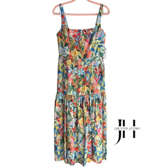 NWT Aidan Mattox Floral Print Dress, Size 8 - Picture 1 of 5